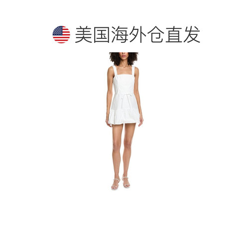 自营Amanda Uprichard Danner Skort Romper - white 美国奥莱直 - 图1