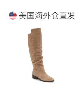 自营Women's Lucky Brand Calypso Boots Dune Leather Knee-High