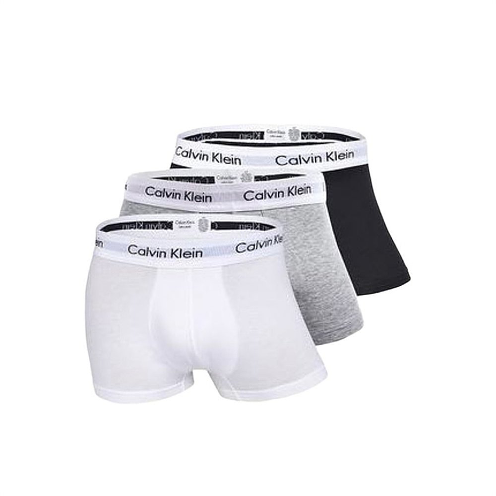 Calvin Klein/男士3条装四角短裤男士CK舒适三条装平角内裤-图0