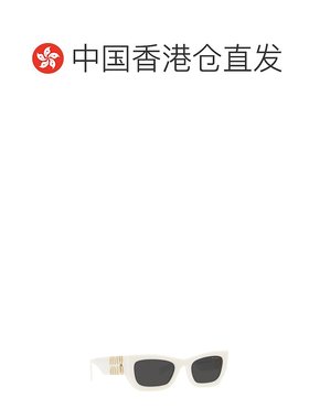 1h可退 香港直邮Miu Miu 缪缪 女士 徽标太阳镜 MU09WS white白色