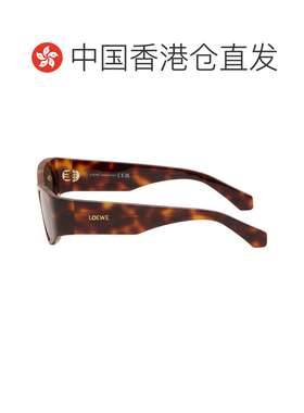 香港直邮LOEWE 罗意威 男士 棕色 Flash Small Cateye 太阳镜 LW4