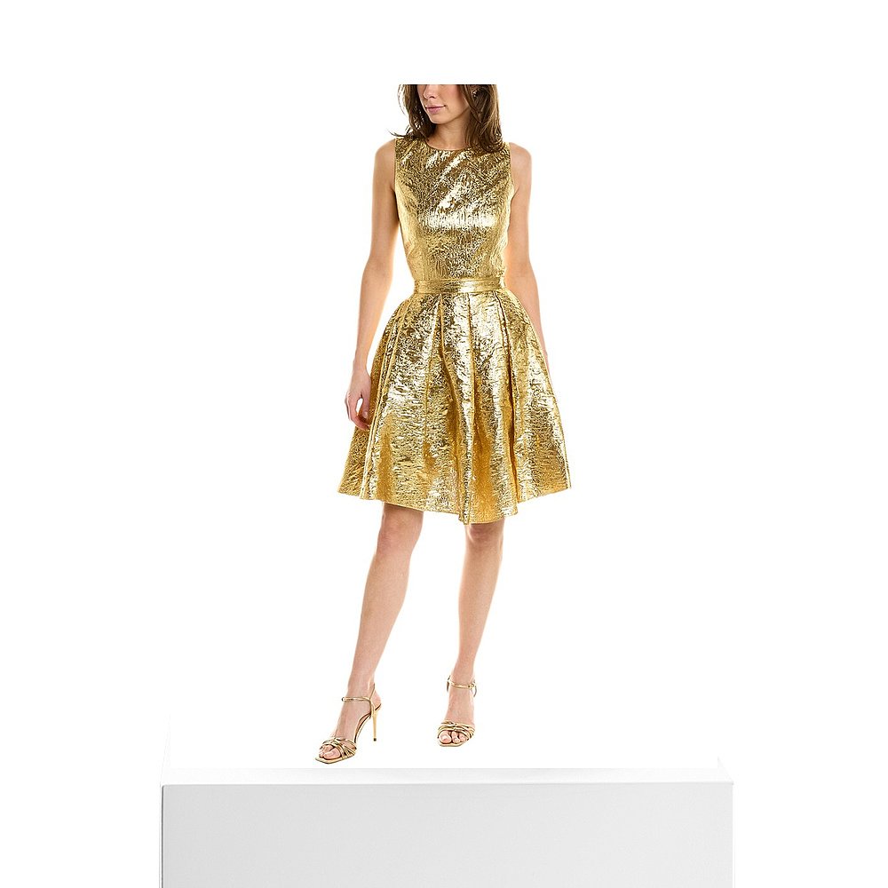 Carolina Herrera 2pc Cocktail Dress metallic 【美国奥莱】直 - 图3