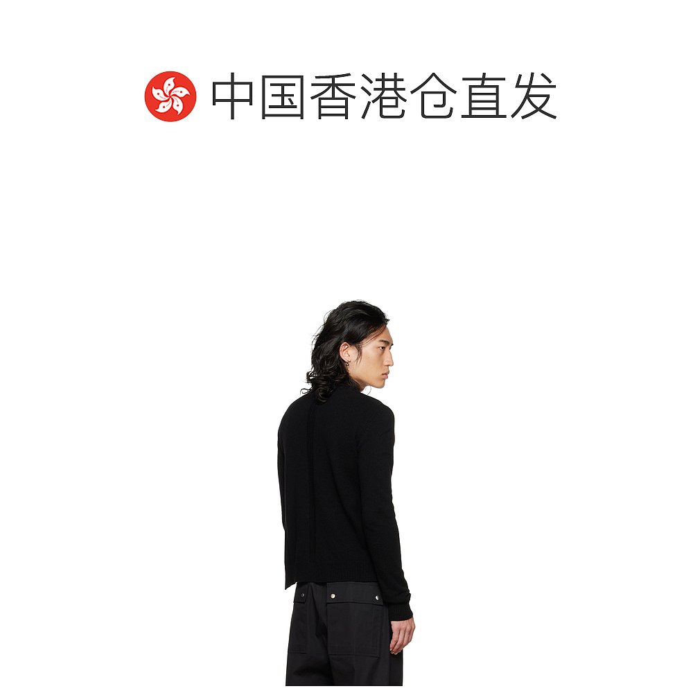 香港直邮潮奢 Rick Owens 男士黑色 Rotten 毛衣 - 图1