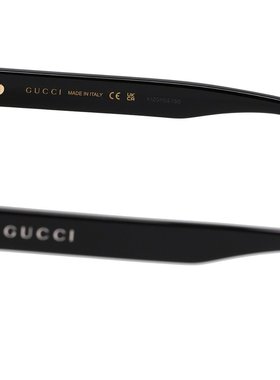 GUCCI 太阳镜男式女式亚洲版型防紫外线太阳镜黑色 GG1140SK-001