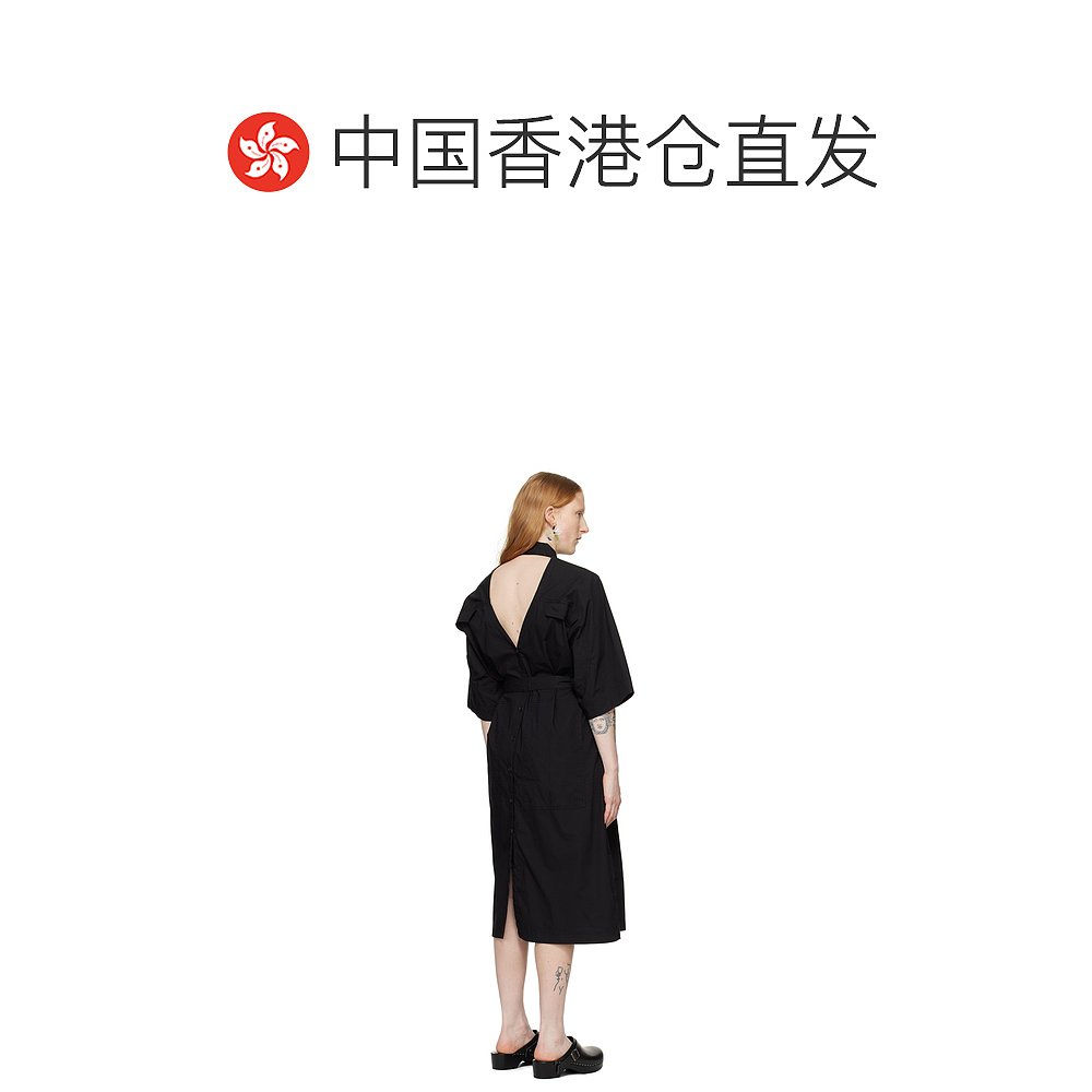 香港直邮潮奢 Henrik Vibskov女士黑色 Transfer连衣裙-图1