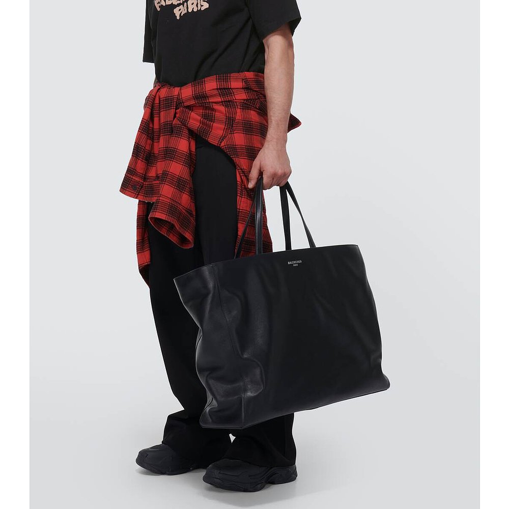 潮奢 Balenciaga 男士Passenger XL leather tote bag 托特包 - 图0