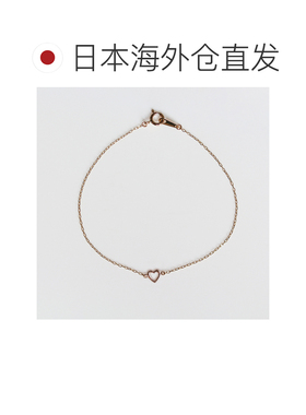 1h可退 日本直邮cui-cui K10YG 黄金 心形 单点设计 手链 756523