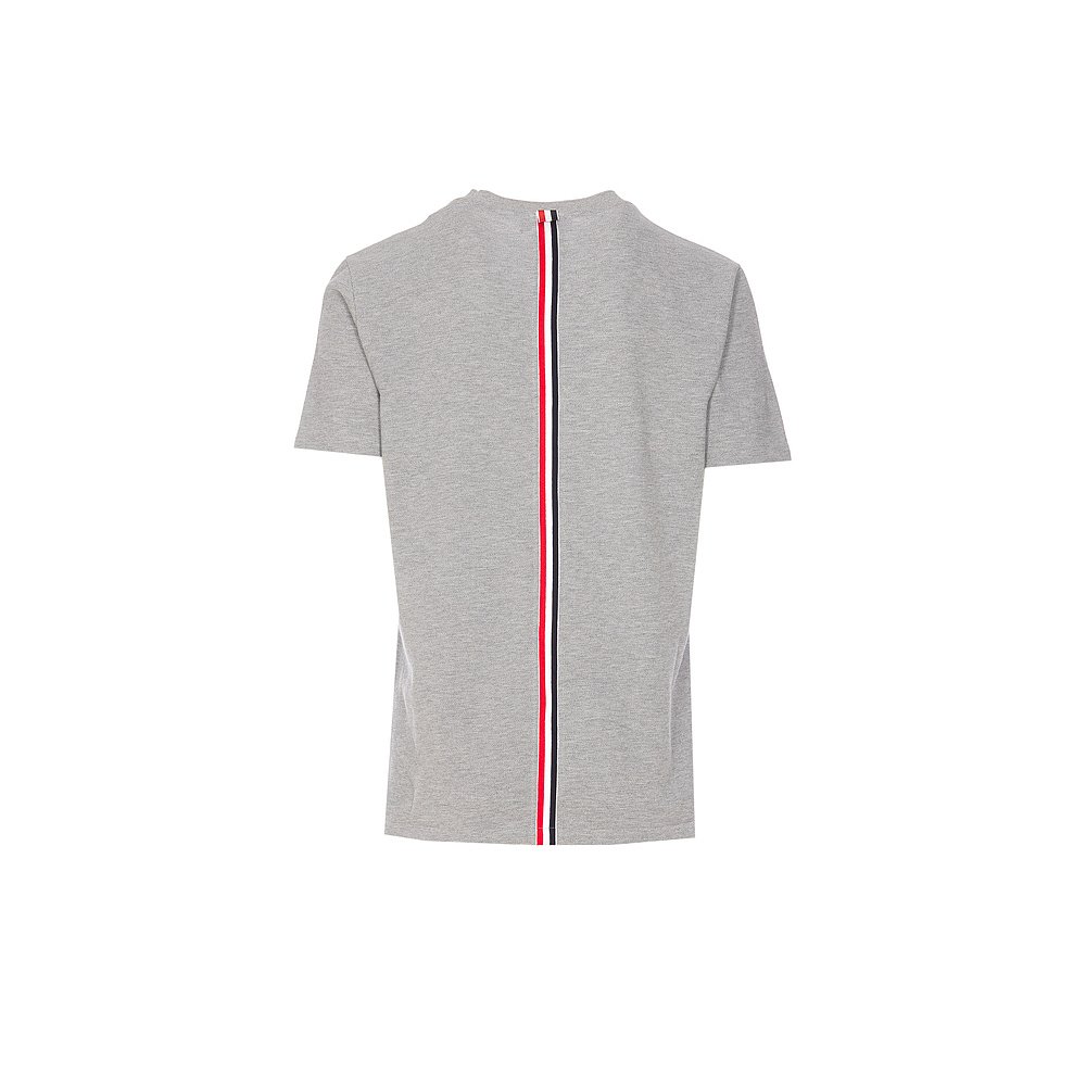 香港直邮THOM BROWNE 男士T恤 MJS056A00050055 SS2025 浅灰色 - 图0