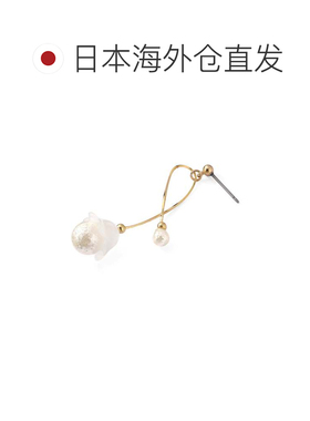 日本直邮ANE MONE 女士 闪亮珍珠花卉耳钉 TG0600【付后1h可退】