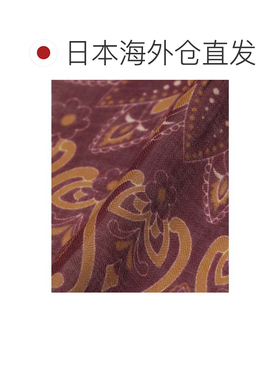 日本直邮SHIPS别注 Bleck 人造丝羊毛佩斯利方巾 深红