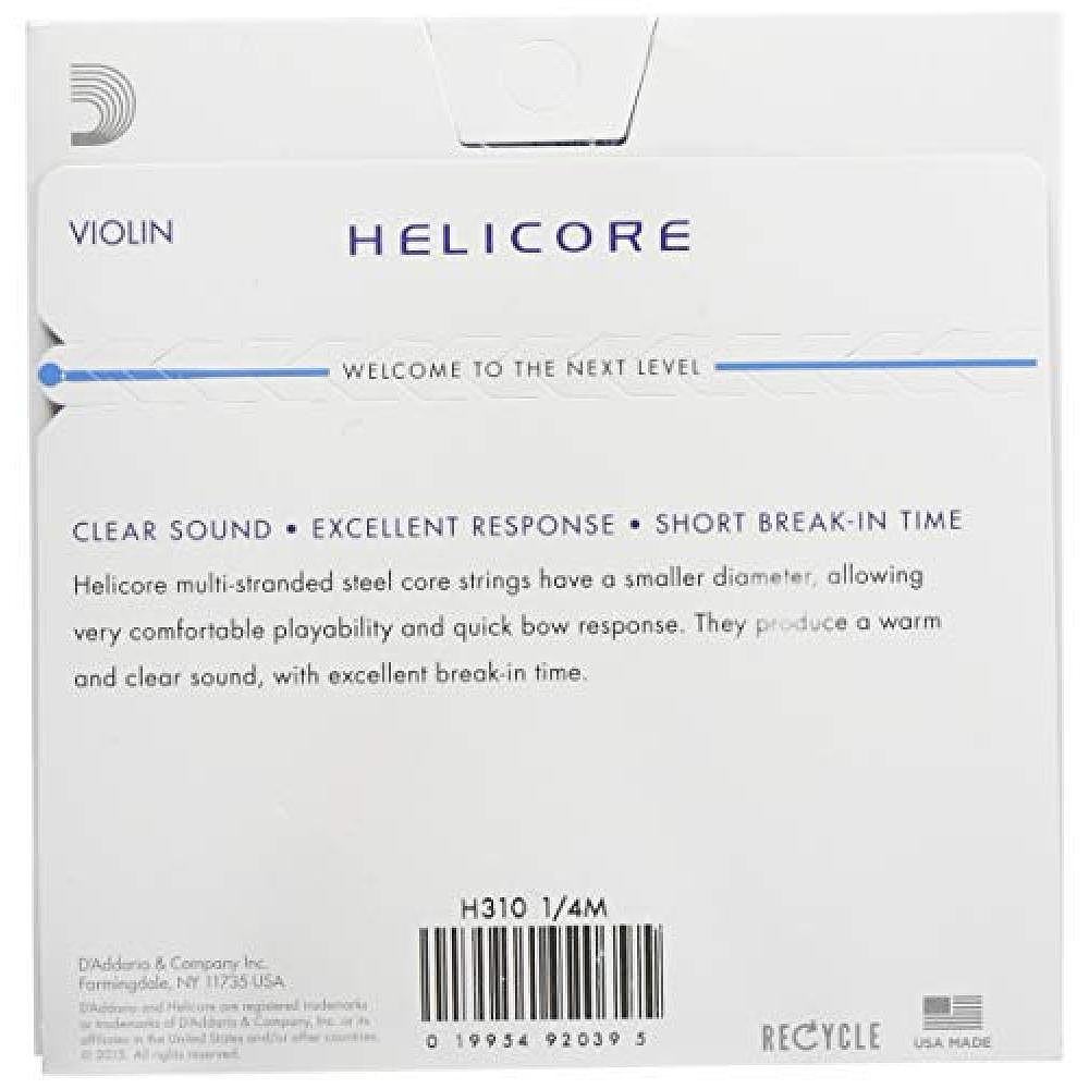 日本直邮美国达达里奥小提琴Helicore套组1/4M中张力琴弦 H310 - 图2