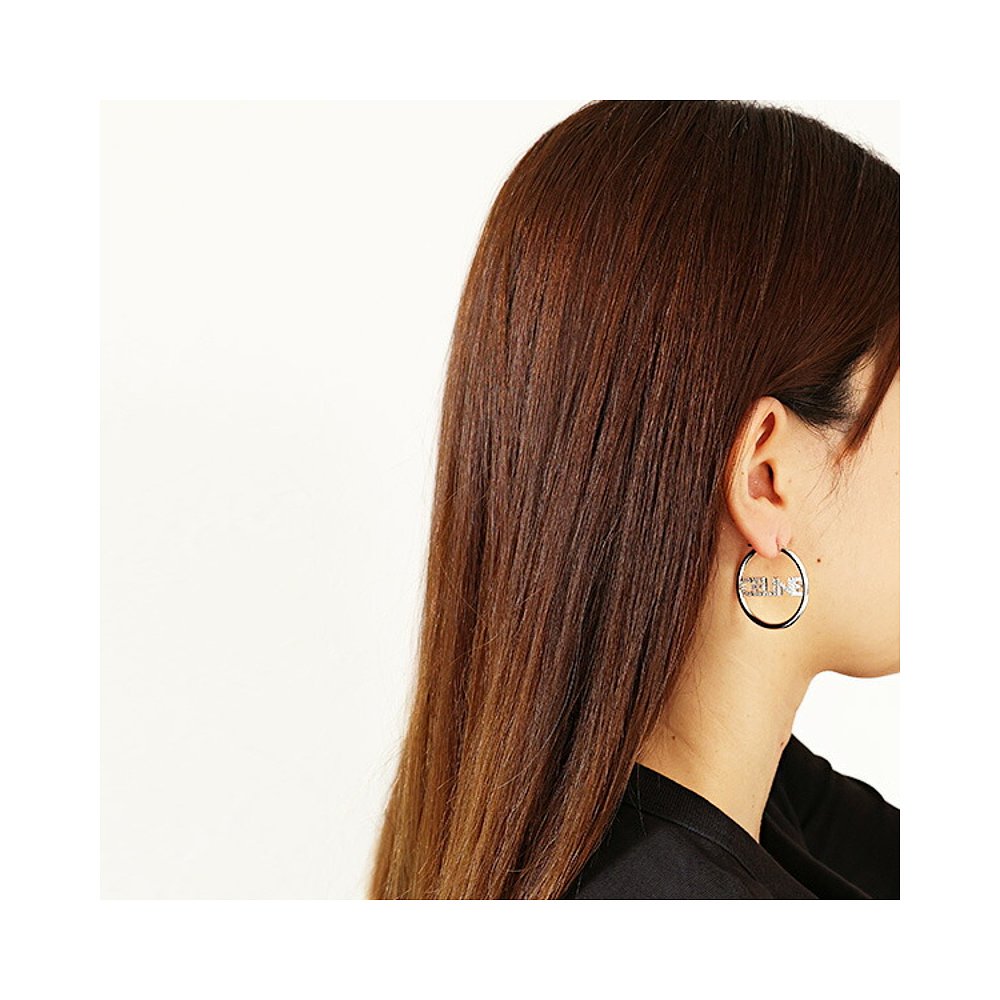 日本直邮CELINE 耳环 单色水钻环耳环 460YU6BCZ 女士单色水钻环 - 图0