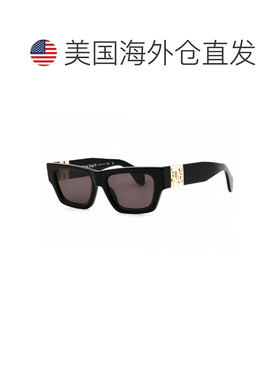 自营Palm Angels Sunglasses Square Full Rim, Yellow Frame And