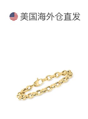 自营 Ross-Simons 意大利 6 毫米电缆链式手链 14 克拉黄金 - 7