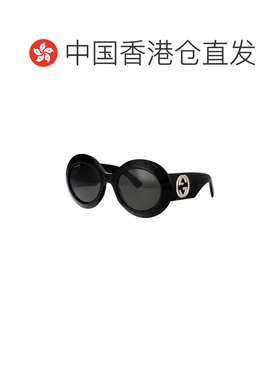 1h可退 香港直邮GUCCI 女士眼镜 GG1647S007 AW2025 黑色 圆框太