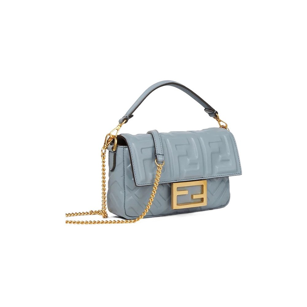 1h可退 FENDI 女士斜挎包 8BS017AT57F1UJL SS2026 灰色 Baguette - 图0