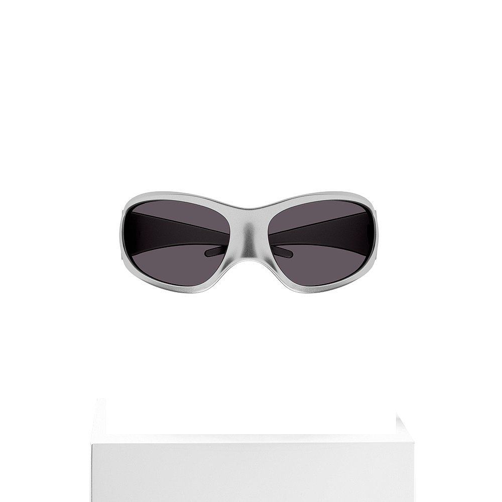 BALENCIAGA 女士眼镜 BB0252S005 SS2025 灰色 1FA24LI0A - 图3