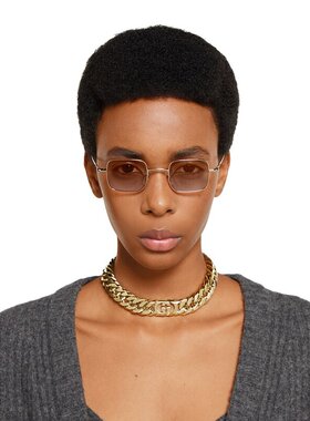GUCCI 男士眼镜 819565I33308075 AW2025 花色 方形镜框太阳眼镜