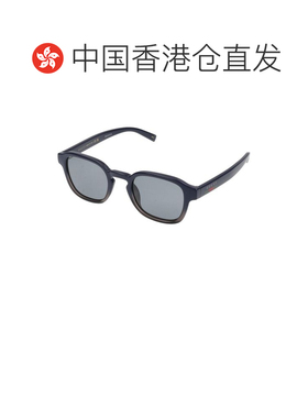 香港直邮GUCCI 男士太阳镜 GG2106S004 CO 蓝色 几何框架太阳镜