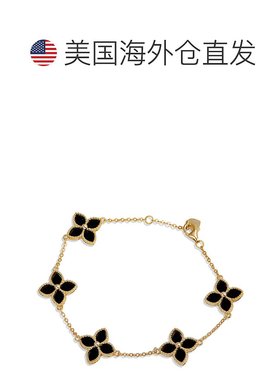 自营 savvy cie jewels18K金纯银花朵手链-黑色 美国奥莱直发