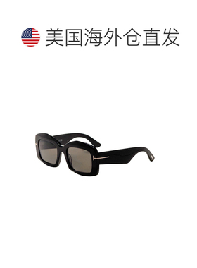 自营Tom Ford女士威尼斯53毫米光泽黑色太阳镜FT1218-01A-53-光泽