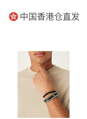1h可退 香港直邮潮奢 ASOS 男士 设计珠饰绳子4件套多晶石手镯
