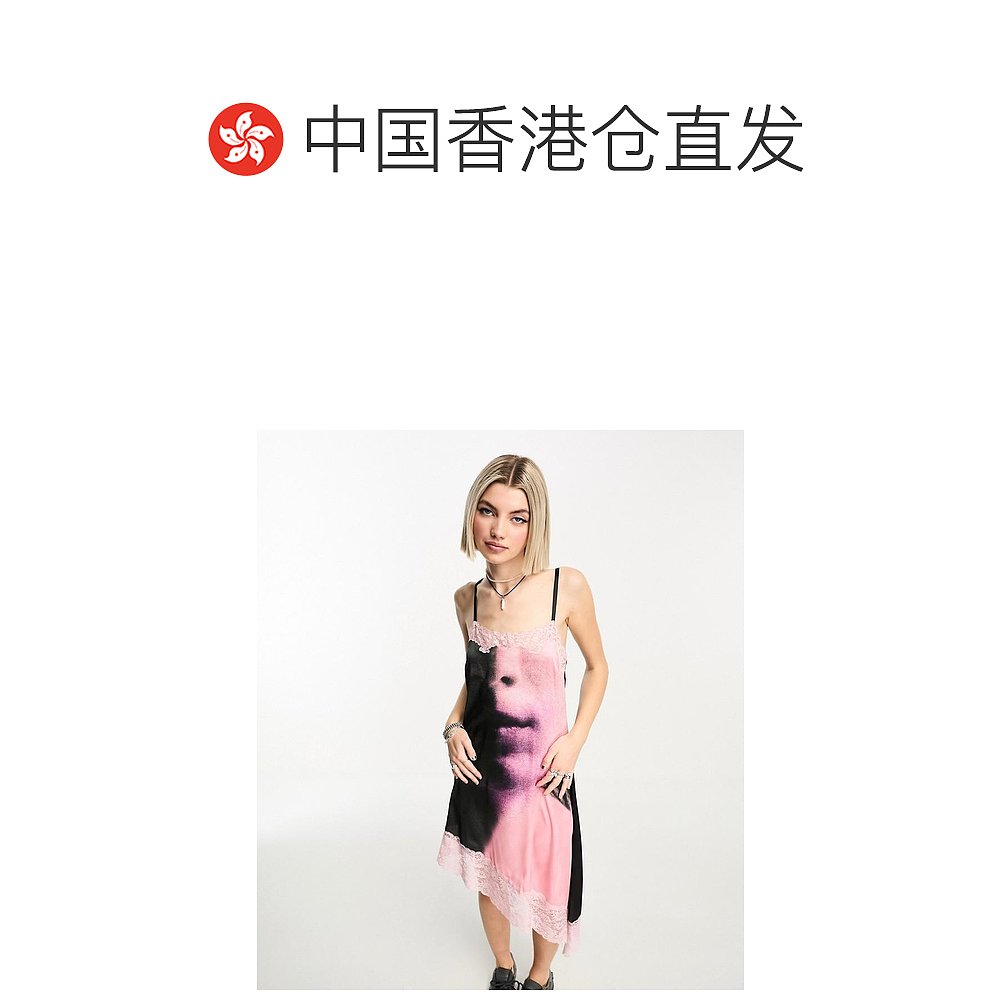 香港直邮潮奢 collusion 女士COLLUSION photographic 蕾丝拼块印 - 图1