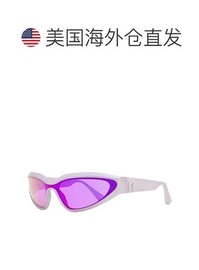 自营 Karl Lagerfeld中性款窄盾太阳镜KL6128S 516金属紫红色69mm