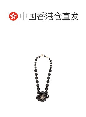 香港直邮VALENTINO 女士项链 WJ0Y33KWGR4G SS2025 黑色 徽标项链