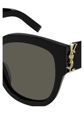 Saint Laurent 黑色徽标太阳镜 SLM95F