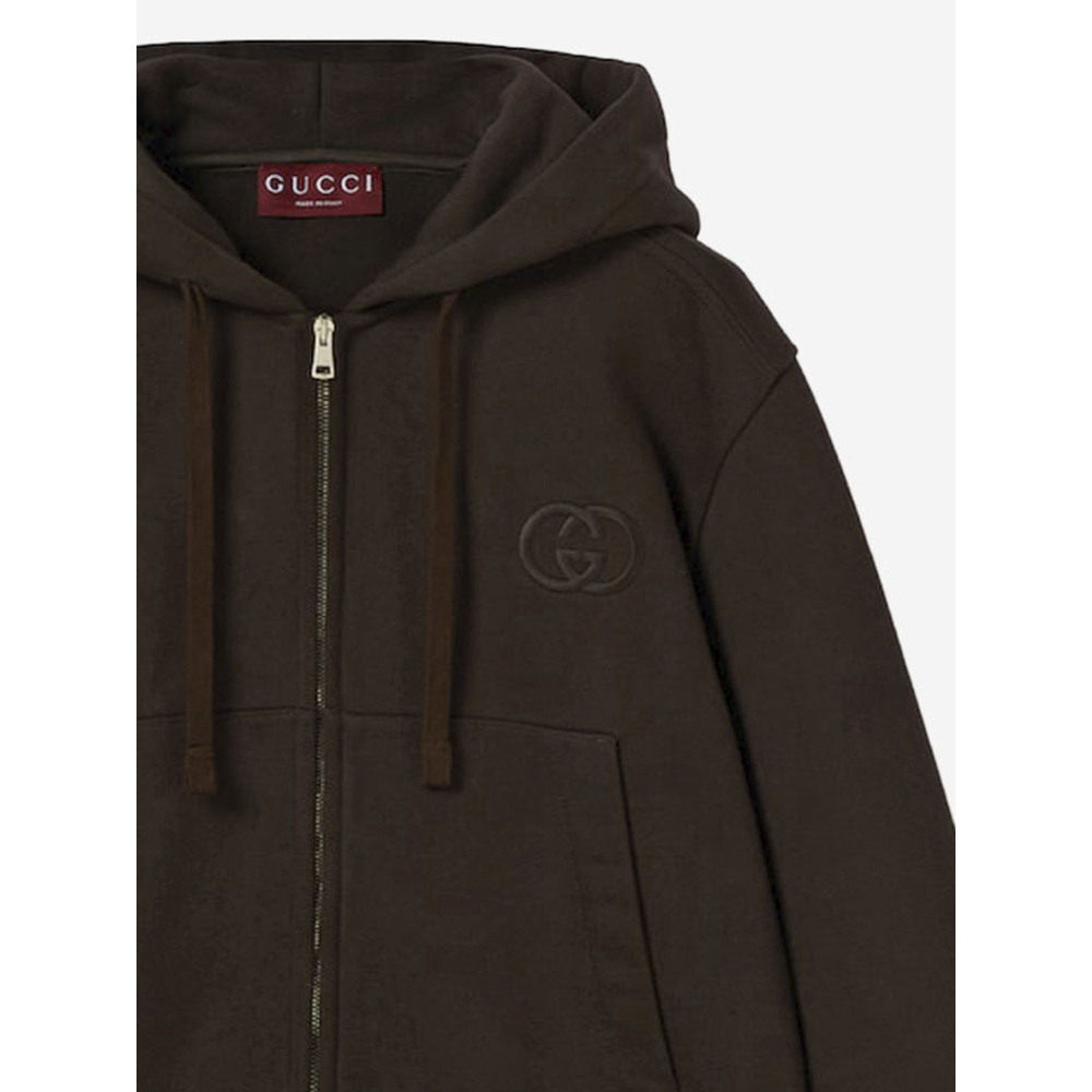 1 hour refundable European direct mail GUCCI men's sweatshirt 841746XJHKH2093 SS2026 Brown SW