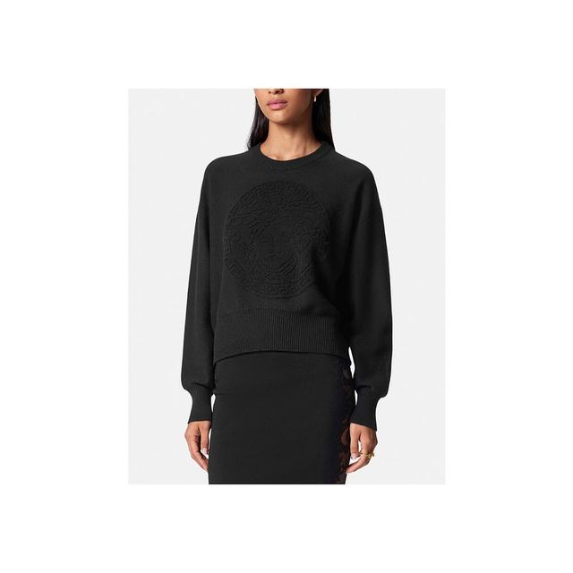 Hong Kong direct mail VERSACE 24SS patterned crew neck sweater Women long sleeves Hong Kong direct mail VERSACE 24SS patterned crew neck sweater Women long sleeves