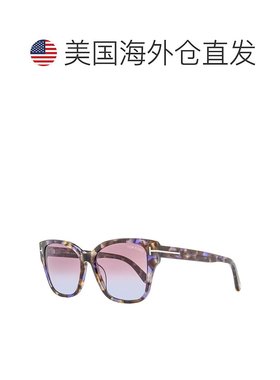 自营 tom ford汤姆福特 女士 Elsa 太阳镜 TF1108 55Z 紫色哈瓦那