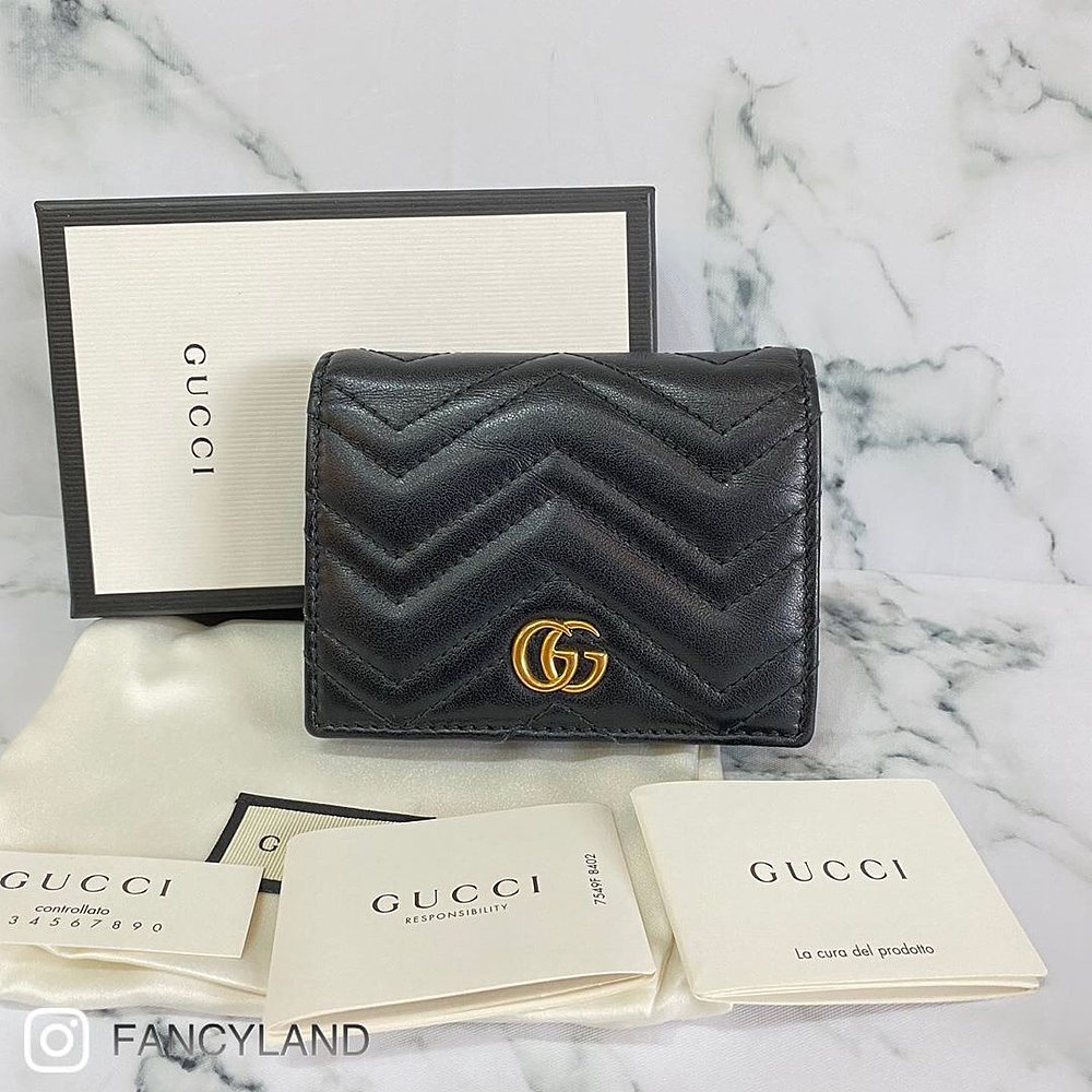 Gucci 古驰 女士 GG Marmont系列卡包 466492DTD1T - 图2