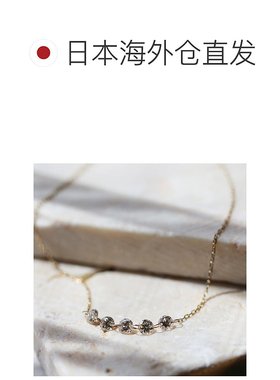1h可退 日本直邮cui-cui 5石香槟钻石0.25ct项链 K10YG Nudey系列