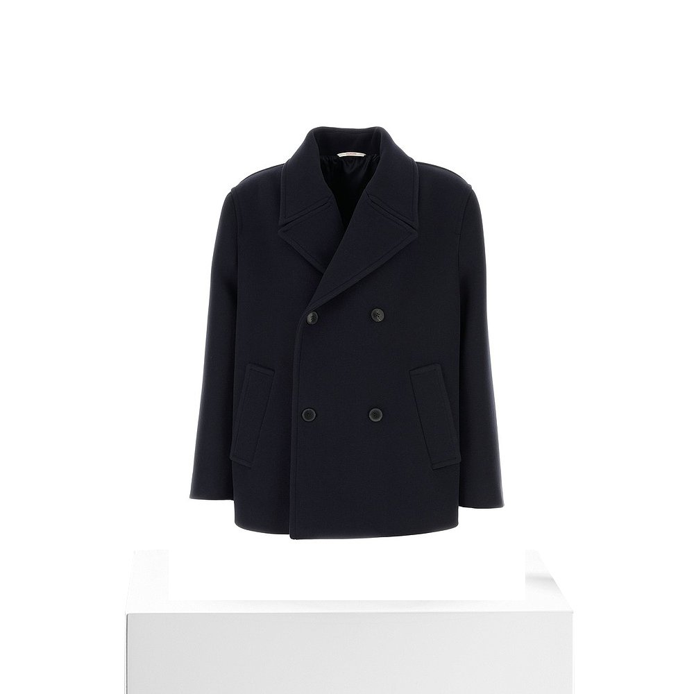 1h可退 潮奢 Valentino 华伦天奴 男士 雙排扣長袖大衣 5V3CJJ00A - 图3