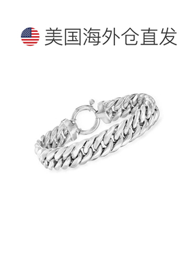 自营Ross-Simons 纯银古巴风格链式手链 - 8 英寸 美国奥莱直发