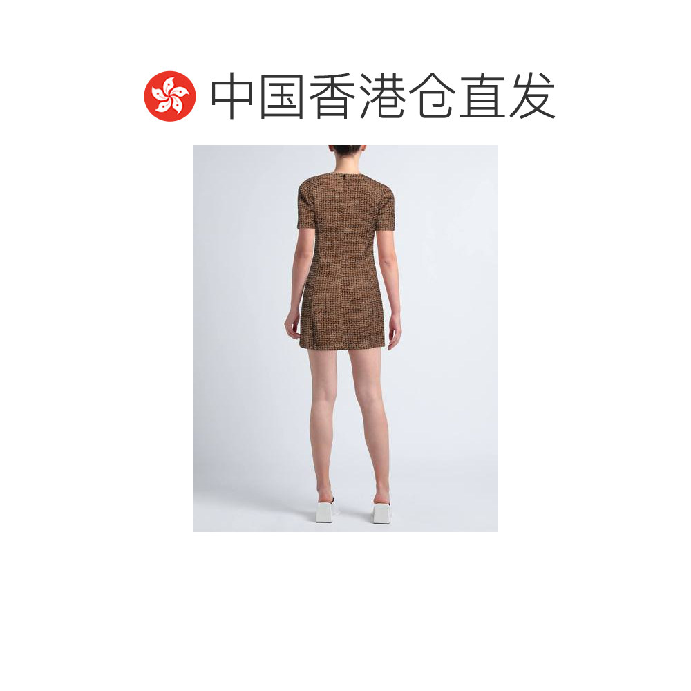 1h可退 香港直邮Pinko 品高 女士 短款连衣裙 brown棕色 舒适时尚,淘宝优惠券,粉丝福利购,淘宝优惠卷