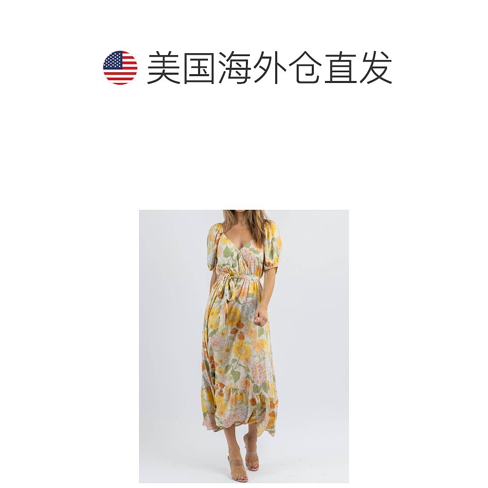 dress forumSociety Street Bloom黄色长裙-黄色【美国奥莱】-图1