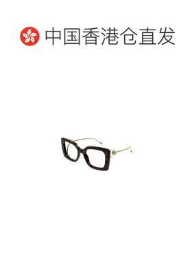 1h可退 香港直邮GUCCI 女士眼镜 GG1567O002 AW2025 咖啡色 几何