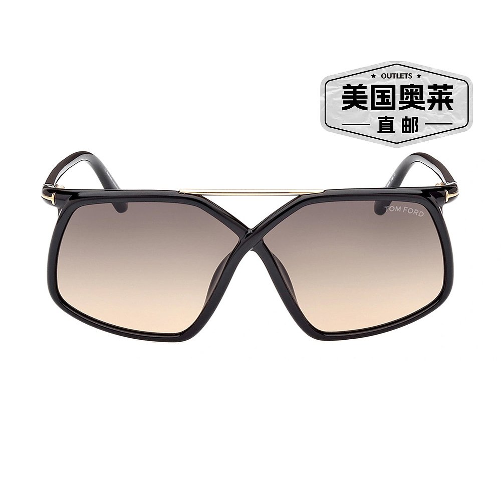 Tom Ford MERYL W FT1038 01B 导航太阳镜 - 多色 【美国奥莱】直 - 图0