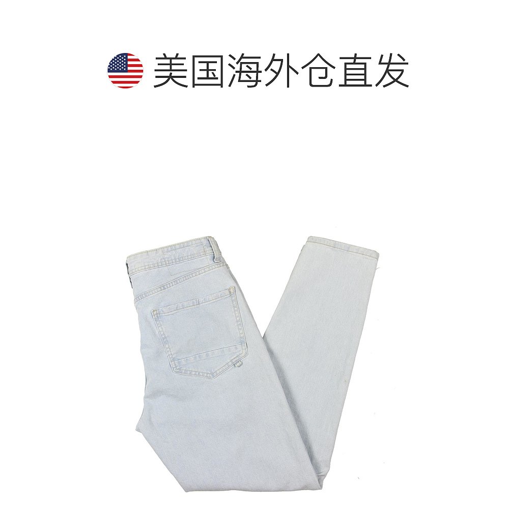 cotton onMens Denim Light Wash Straight Leg Jeans - stone li - 图1