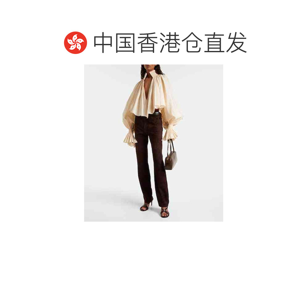 1h可退 香港直邮潮奢 KHAITE 女士 Liria 75 皮质凉鞋 brown棕色,淘宝优惠券,粉丝福利购,淘宝优惠卷