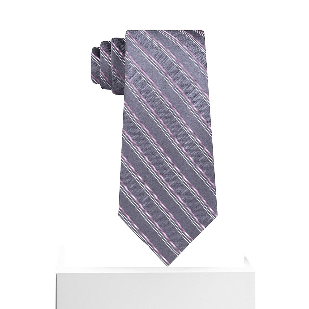 michael korsMens Silk Striped Neck Tie - grey/pink 【美国奥 - 图3