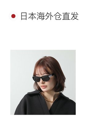 日本直邮SAINT LAURENT SL 601 女士方形全框太阳镜带标志黑色/黑