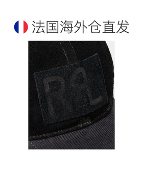 自营欧洲直邮Ralph Lauren拉夫劳伦 男士黑色原色绒面革帽子配饰
