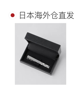 日本直邮Burberry 黑标Crestbridge格纹半菱形切割领带 灰色A