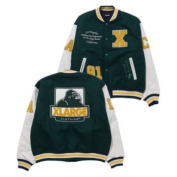 Japan Direct Mail XLARGE Unisex OG LOGO VARSITY Jacket Advanced Embroidery Pattern Mix