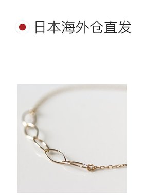 1h可退 日本直邮cui-cui K10YG 黄金叶形链 手链 754283cuicui