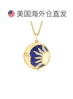 自营Ross-Simons Lapis Celestial Pendant Necklace With . Whit